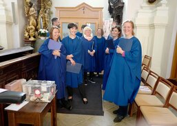 Smíšený pěvecký sbor Salvátor z Chrudimi pod vedením Tomáše Židka doprovázel mši svatou a vystoupil na koncertě pro poutníky 