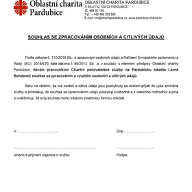 Souhlas se zpracováním osobních a citlivých údajů - Lázně Bohdaneč