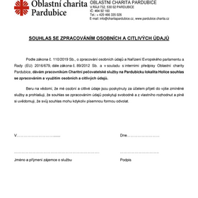 Souhlas se zpracováním osobních a citlivých údajů - Moravany