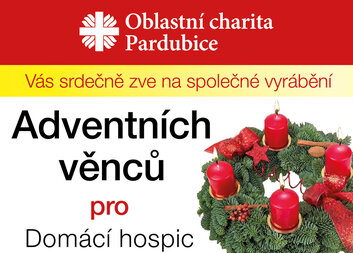 Adventní věnce pro Domácí hospic * vyrábění pro veřejnost  * 15., 16. a 18. 11.