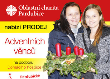 Benefiční prodej adventních věnců na podporu Domácího hospice