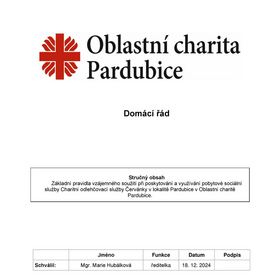 Domácí řád - Pardubice