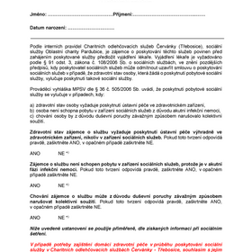 Vyjádření lékaře - Třebosice