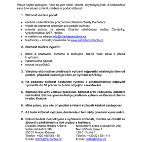 Pravidla pro podávání námětů, podnětů či stížností a jejich vyřizování – klienti 