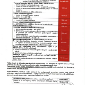 Úhradovník Osobní asistence